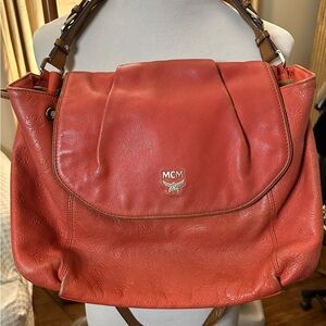 MCM Orange Leather Women's Bag
